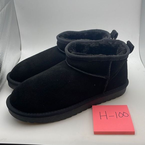 CUSHIONAIRE Women's COZY pull on boot +Memory Foam SIZE 9 BLACK - Picture 3 of 7